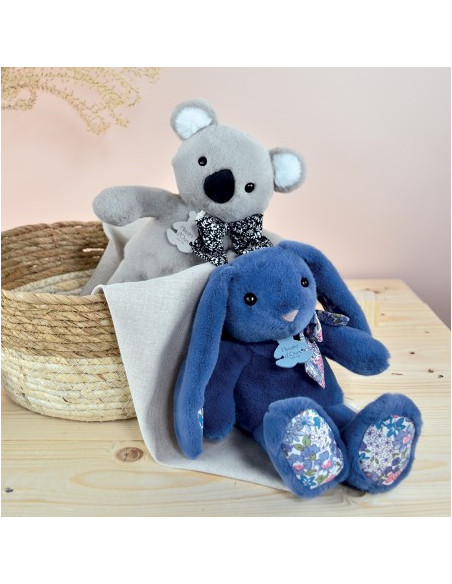Histoire d'ours - copain calin - lapin bleu 25 cm