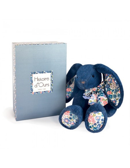 Histoire d'ours - copain calin - lapin bleu 25 cm