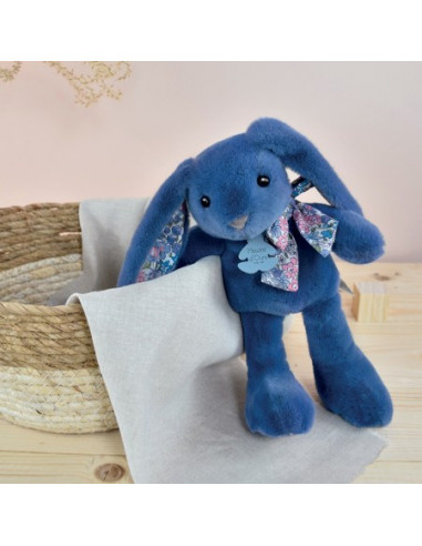 Histoire d'ours - copain calin - lapin bleu 25 cm