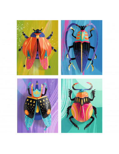 ACTIVITES PAPIER - TABLEAU 3D - PAPER BUGS - FSC MIX