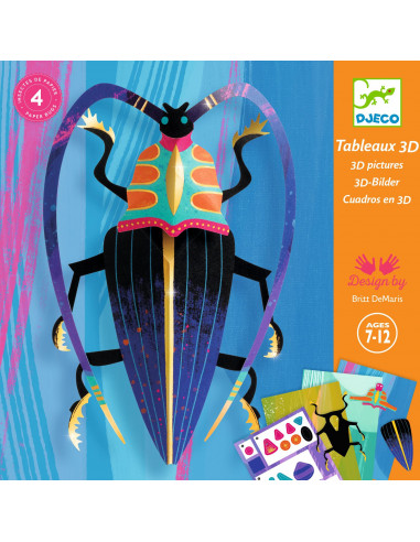 ACTIVITES PAPIER - TABLEAU 3D - PAPER BUGS - FSC MIX