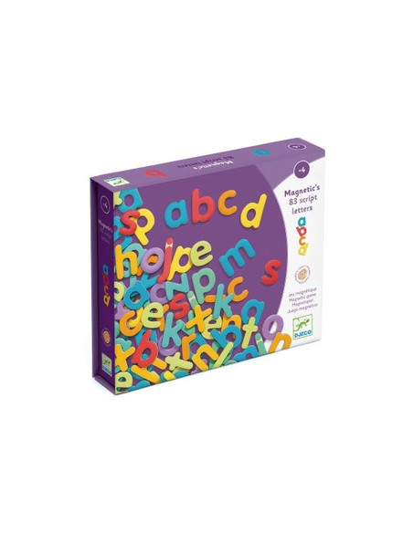 MAGNETIQUE BOIS 83 LETTRES SCRIPT