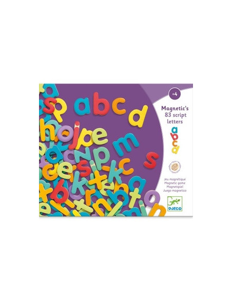 MAGNETIQUE BOIS 83 LETTRES SCRIPT