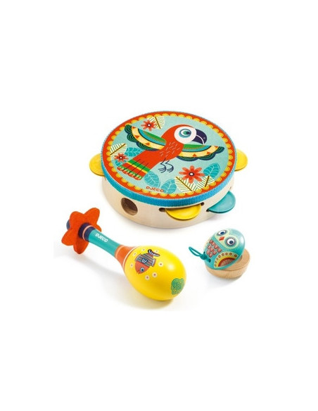 SET TAMBOURIN/MARACAS/CASTAGNETTE
