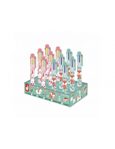 STYLO 6 COULEURS - MODELE RENARD OU LICORNE