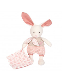 DOUDOU BOTANIC BIO - LAPIN AVEC DOUDOU ROSE MM 22CM 2