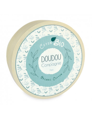 DOUDOU BOTANIC BIO - CHIEN AVEC DOUDOU BLEU MM 22CM