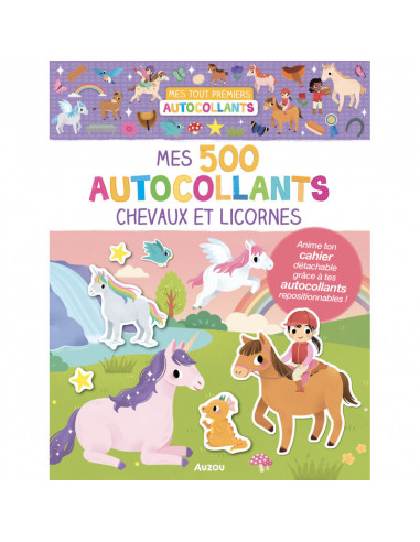 Mes tout premiers autocollants - 500 autocollants chevaux et licorne