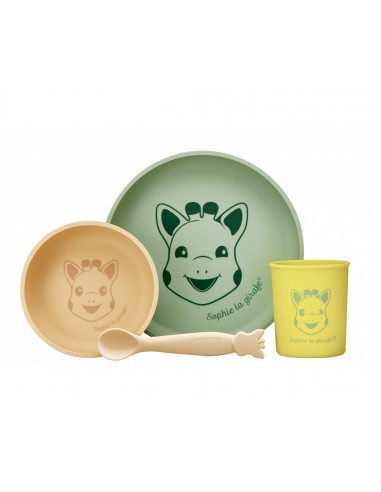 SOPHIE LA GIRAFE - SET REPAS SILICONE PASTEL