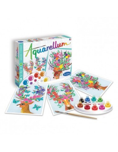 AQUARELLUM "Cerfs enchantés"
