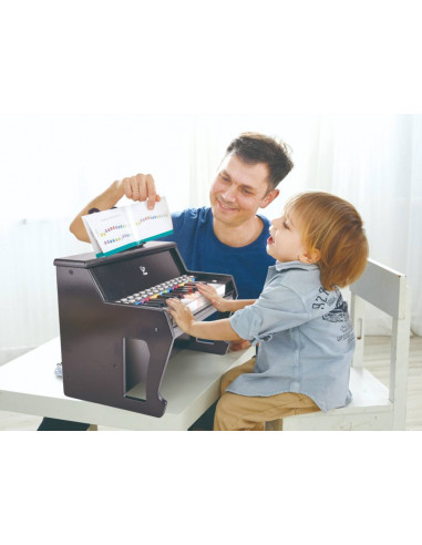 Piano avec apprentissage interactif noir
