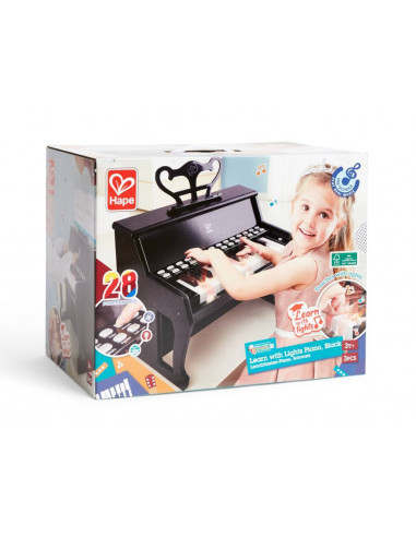Piano avec apprentissage interactif noir