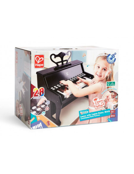 Piano avec apprentissage interactif noir