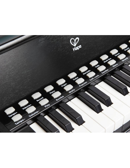 Piano avec apprentissage interactif noir