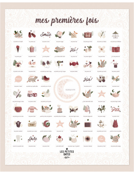 Affiche "mes premieres fois" - souris poudre