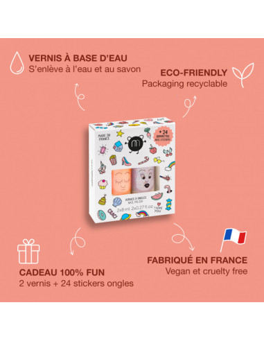 Set 2 vernis eau - flamingo polly