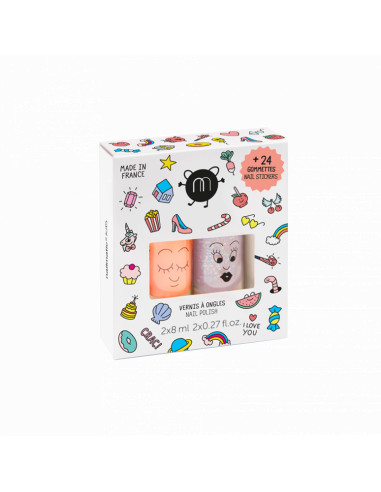 Set 2 vernis eau - flamingo polly