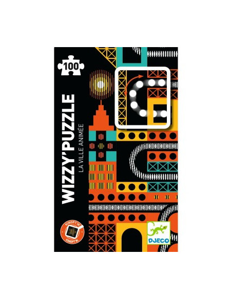 WIZZY PUZZLE - LA VILLE ANIMEE 100 PCS