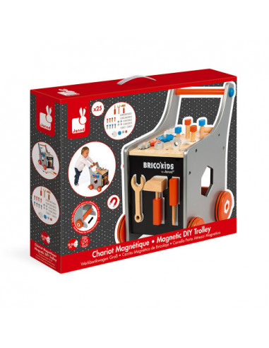 CHARIOT MAGNETIQUE BRICO'KIDS (BOIS)