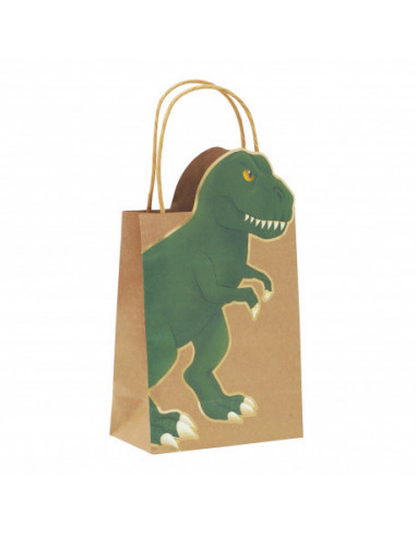 Sacs papier dino x 4