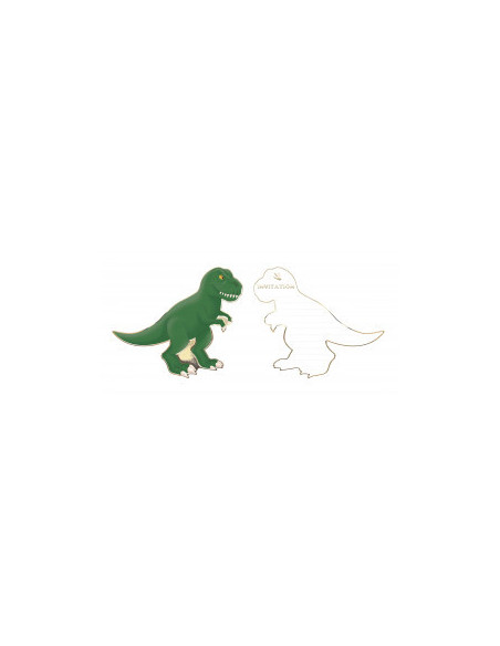 Set de 8 invitations dino