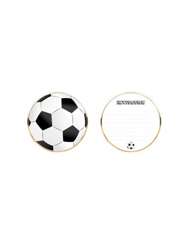 Set de 8 invitations football