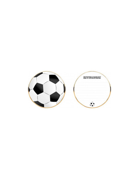 Set de 8 invitations football