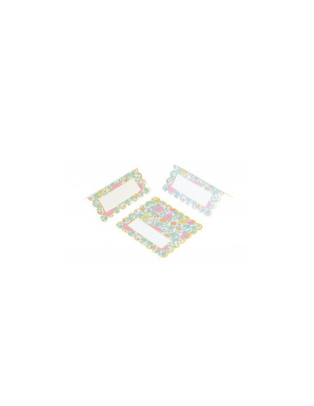 Marque places festonnes shabby x8 pcs