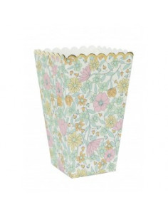 Boites a pop-corn shabby et or x 8