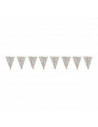 Guirlande fanions fleurs et or 3m