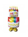 Ballon mylar birthday cake multicolore