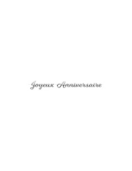 Guirlande lettres joyeux anniversaire argent 2m