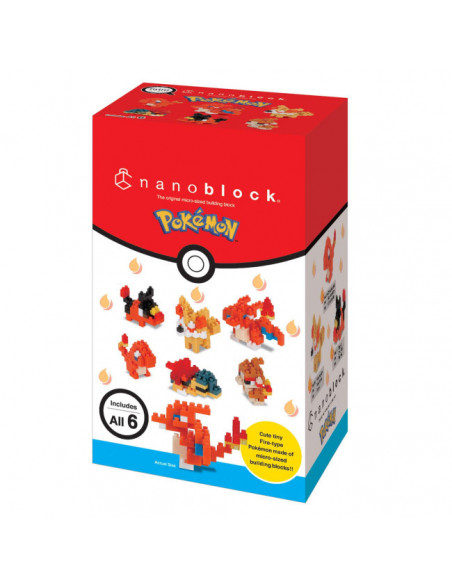Nanoblock pokemon mininano - fire - gift box nanoblock