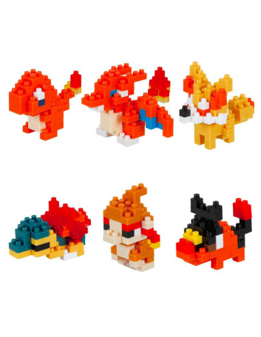 Nanoblock pokemon mininano - fire - gift box nanoblock