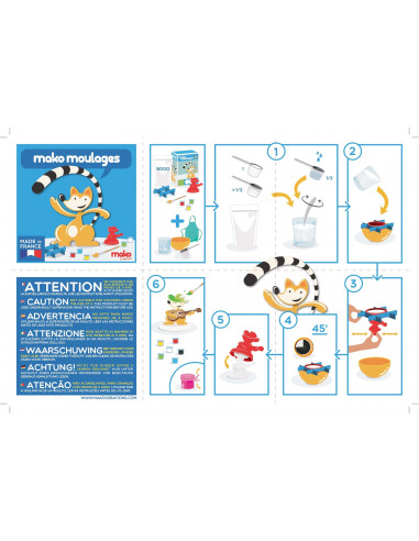 Mako moulages coffret "asterix et obelix" 4 moules