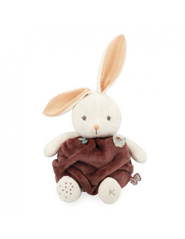 Peluche lapin plume bulle d'amour cannelle - 30 cm
