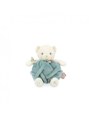 Peluche ourson plume bulle d'amour vert - 23 cm