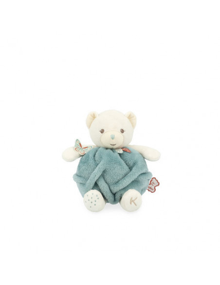 Peluche ourson plume bulle d'amour vert - 23 cm