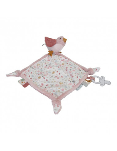 Doudou carre oiseau - flowers & butterflies