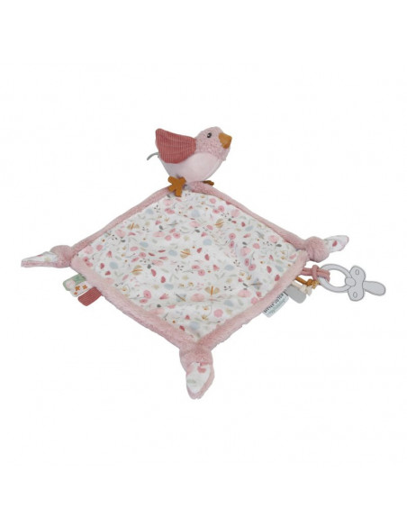Doudou carre oiseau - flowers & butterflies