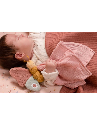 Coffret cadeau (peluche, doudou,hochet) - flowers & butterflies