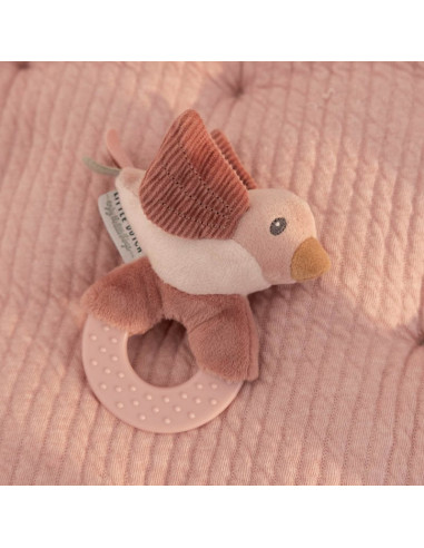 Coffret cadeau (peluche, doudou,hochet) - flowers & butterflies