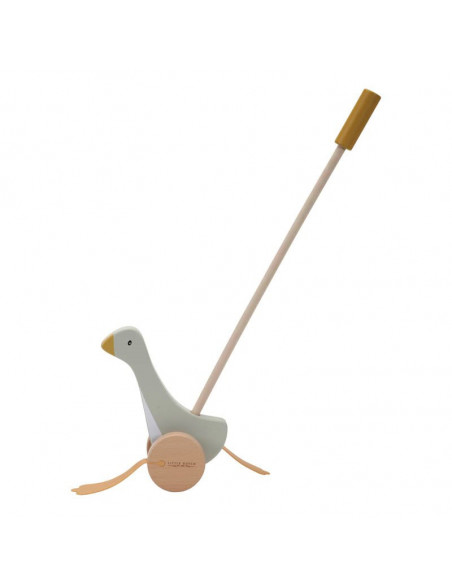 Jouet a pousser en bois - oie little goose