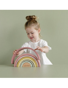 Arc en ciel en bois - pink - little dutch 2