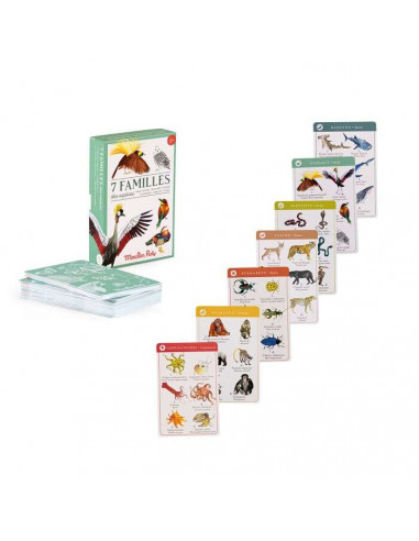 Jeu 7 familles des especes tout autour du monde moulin roty