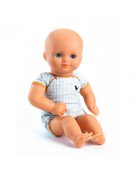 Poupon 32cm habille - baby canary - pomea djeco