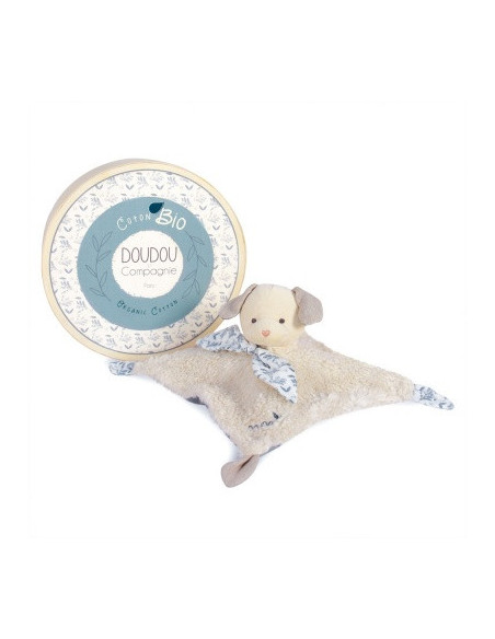 Doudou chien bleu