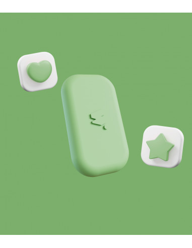 Money walkie - porte monnaie sans contact pop vert anis