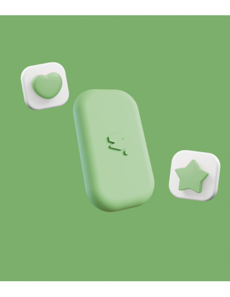 Money walkie - porte monnaie sans contact pop vert anis