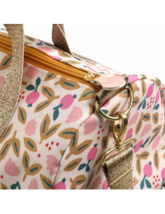 Sac polochon - oiseau rose 2